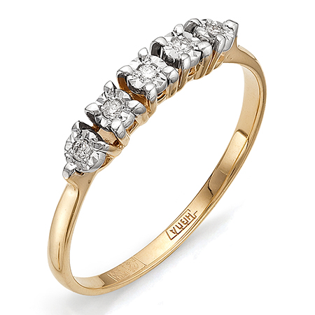 Кольцо, золото, бриллиант, 1-105-486